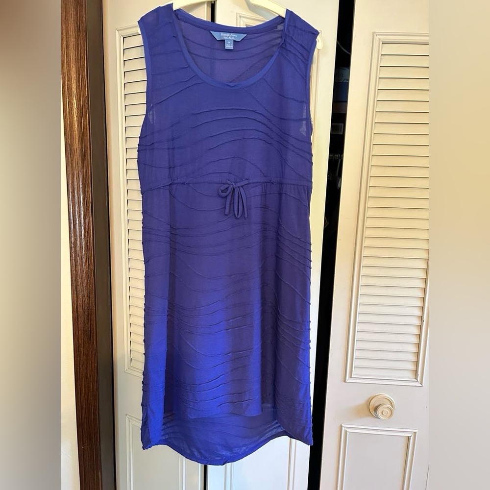 Simply Vera Blue Hi-Lo Lined Dress